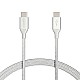 AmazonBasics Double Braided Nylon USB Type-C to Type-C 2.0 Cable, Charging Adapter, Smartphone 6 feet, Dark Grey