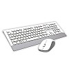 Lapcare Smartoo Wireless Membraned Keyboard and 1200 DPI Mouse Combo with Auto Sleep (White/Silver)