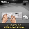 Lapcare Smartoo Wireless Membraned Keyboard and 1200 DPI Mouse Combo with Auto Sleep (White/Silver)