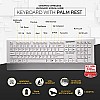 Lapcare Smartoo Wireless Membraned Keyboard and 1200 DPI Mouse Combo with Auto Sleep (White/Silver)