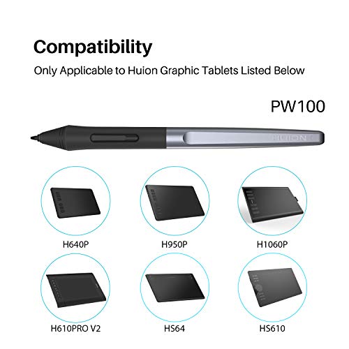 Huion PW100 Battery-Free Stylus Pen for Huion Drawing Graphics Tablet H640P H950P H1060P H1161 HS64 HS610 Writing Tablet Huion PW100 Battery-Free Stylus Pen for Huion Drawing Graphics Tablet H640P H950P H1060P H1161 HS64 HS610 Writing Tablet