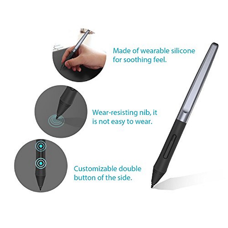 Huion PW100 Battery-Free Stylus Pen for Huion Drawing Graphics Tablet  H640P H950P H1060P H1161 HS64 HS610 Writing Tablet