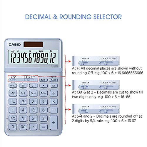Casio JW-200SC-BU Premium & Stylish Calculator (Light Blue) Casio JW-200SC-BU Premium & Stylish Calculator (Light Blue)