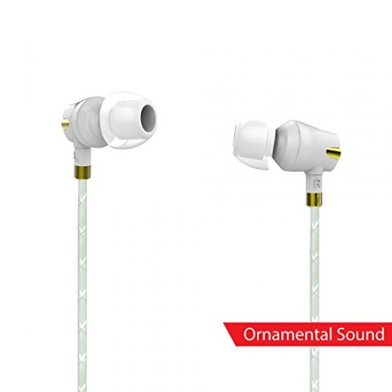 boAt Nirvaanaa Bliss Ceramic In-Ear earphone with Mic (Glazy White)