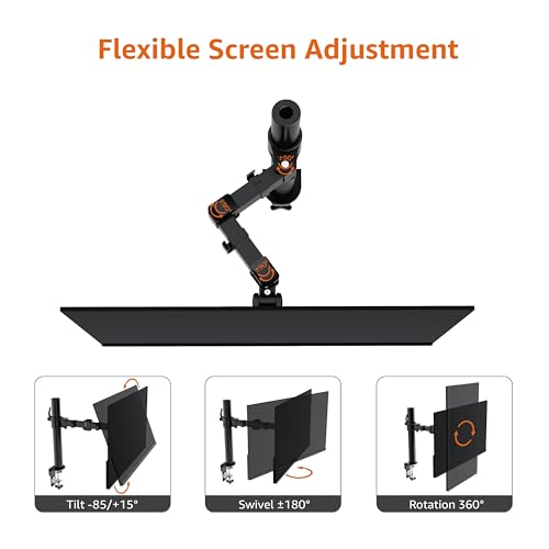 AmazonBasics Monitor Stand, Height Adjustable Arm Mount- Steel AmazonBasics Monitor Stand, Height Adjustable Arm Mount- Steel