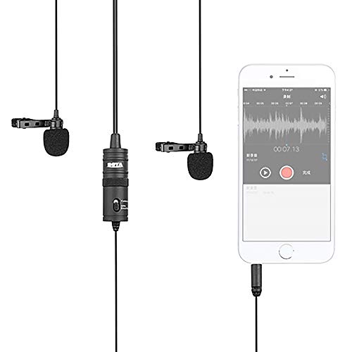 AIRTREE BY-M1DM Dual Lavalier Mic, 13ft Cable for Cameras AIRTREE BY-M1DM Dual Lavalier Mic, 13ft Cable for Cameras