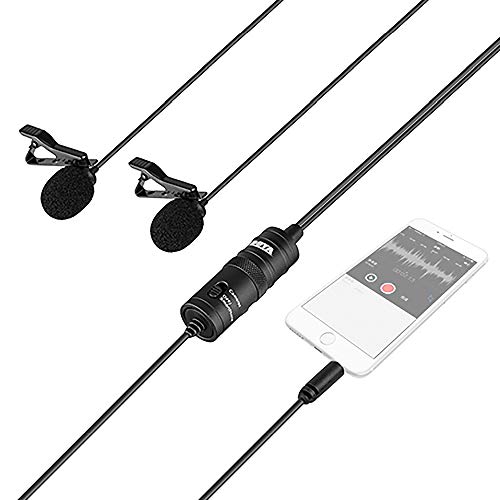 AIRTREE BY-M1DM Dual Lavalier Mic, 13ft Cable for Cameras AIRTREE BY-M1DM Dual Lavalier Mic, 13ft Cable for Cameras