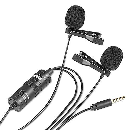 AIRTREE BY-M1DM Dual Lavalier Mic, 13ft Cable for Cameras AIRTREE BY-M1DM Dual Lavalier Mic, 13ft Cable for Cameras