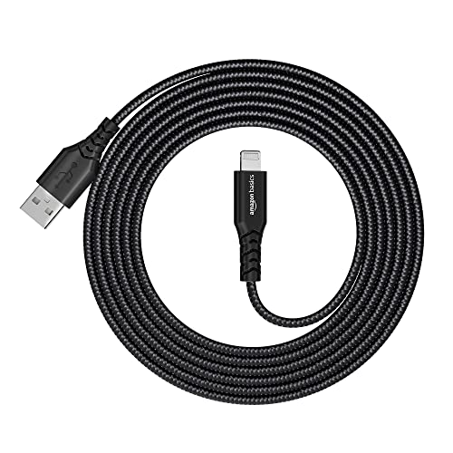 AmazonBasics USB A to Lightning PVC Molded Nylon MFi Certified Charging Cable (Black, 1.2 meter) AmazonBasics USB A to Lightning PVC Molded Nylon MFi Certified Charging Cable (Black, 1.2 meter)
