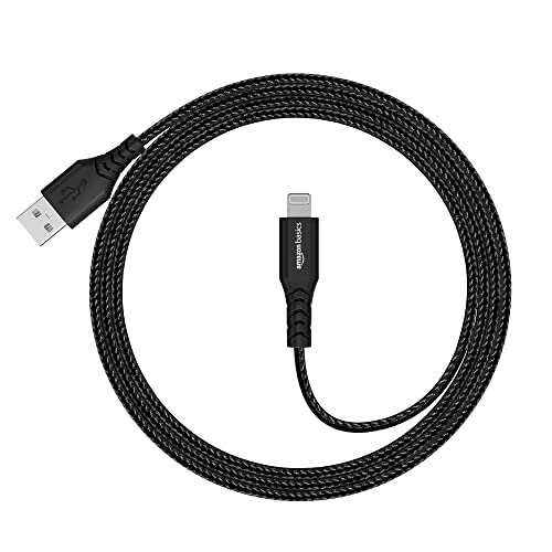 AmazonBasics USB A to Lightning PVC Molded Nylon MFi Certified Charging Cable (Black, 1.2 meter) AmazonBasics USB A to Lightning PVC Molded Nylon MFi Certified Charging Cable (Black, 1.2 meter)