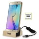 PTron Cradle Docking Station Fast Charger Stand Charging Dock Mobile Holder for All Android Smartphones (Gold)
