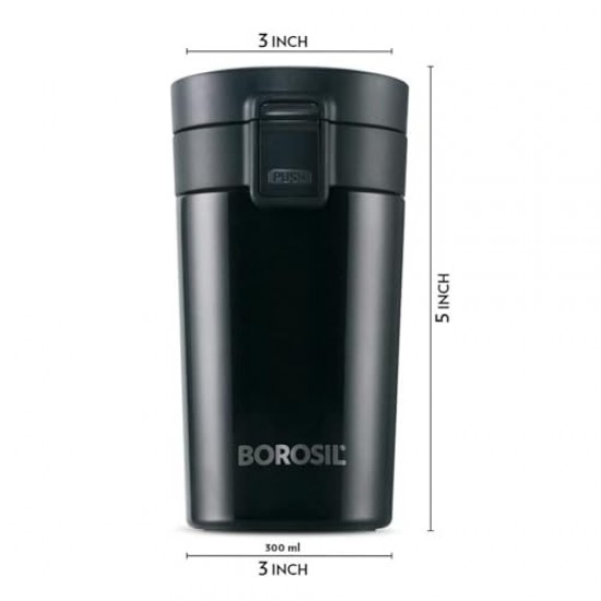 Borosil Hydra Coffeemate 300 ml Stainless Steel Travel Mug