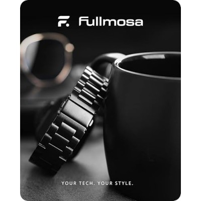 Fullmosa Compatible Apple Watch Band 42mm 44mm 45mm 38mm 40mm 41mm, Stainless Steel Black (Watch not Included) Fullmosa Compatible Apple Watch Band 42mm 44mm 45mm 38mm 40mm 41mm, Stainless Steel Black (Watch not Included)
