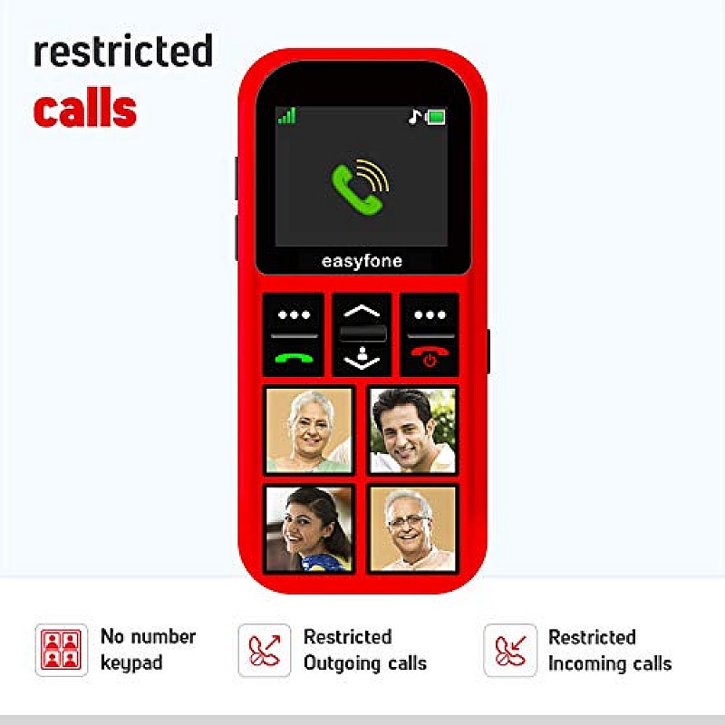 senior world Easyfone Star - Safety Device Cum Phone for Kids with SOS, GPS Tracking, Discreet Listening, Photo Dial, No Internet