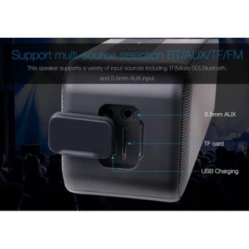 F&D W26 Portable Wireless Bluetooth BT Speaker- Black F&D W26 Portable Wireless Bluetooth BT Speaker- Black