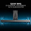 boAt Aavante Bar 1500 2.1 Channel Home Theatre Soundbar with 120W Signature Sound, Wired Subwoofer, Multiple Connectivity Modes, Entertainment  (Black)