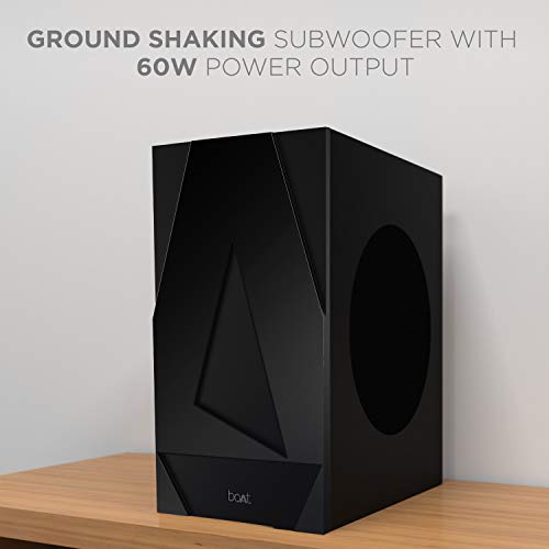 boAt Aavante Bar 1500 2.1 Channel Home Theatre Soundbar with 120W Signature Sound, Wired Subwoofer, Multiple Connectivity Modes, Entertainment (Black) boAt Aavante Bar 1500 2.1 Channel Home Theatre Soundbar with 120W Signature Sound, Wired Subwoofer, Multiple Connectivity Modes, Entertainment (Black)