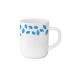 Larah by BOROSIL Fern Opalware Mug Set of 1 Tea Coffee Mugs, 100 ml Each Gifting White