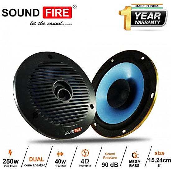 SOUND FIRE Performance Series SF-525 Dual 250W Co-Axial Car Door Speakers