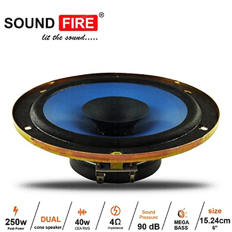 SOUND FIRE Performance Series SF-525 Dual 250W Co-Axial Car Door Speakers