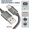 Wayona USB Type C 65W Fast Charger Cable Fast Charging USB C Data Cable Compatible for Samsung Galaxy  (3 FT Pack of 1, Grey)