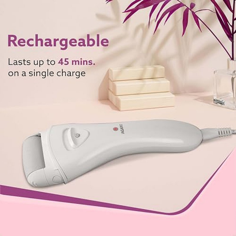 AGARO CR3001 Callus Remover with 3 Interchangeable Head Rollers Dead Skin Removal