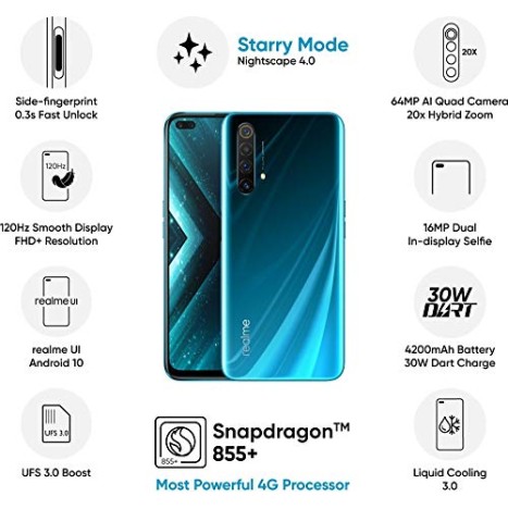 Realme X3 (Glacier Blue, 8GB RAM 128 GB refurbished