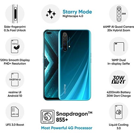 Realme X3 (Glacier Blue, 8GB RAM 128 GB Refurbished