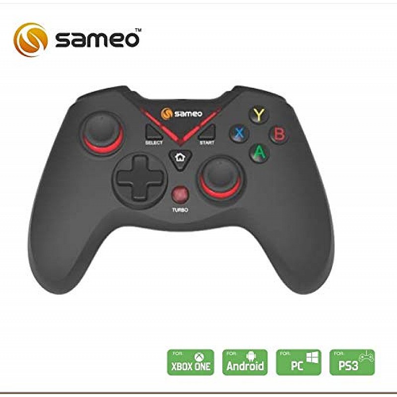 sameo SG17 2.4G 32 Bit Wireless Gaming Controller Dual Vibration and Auto Fire functions 3D Gamepad for Xbox Series Black