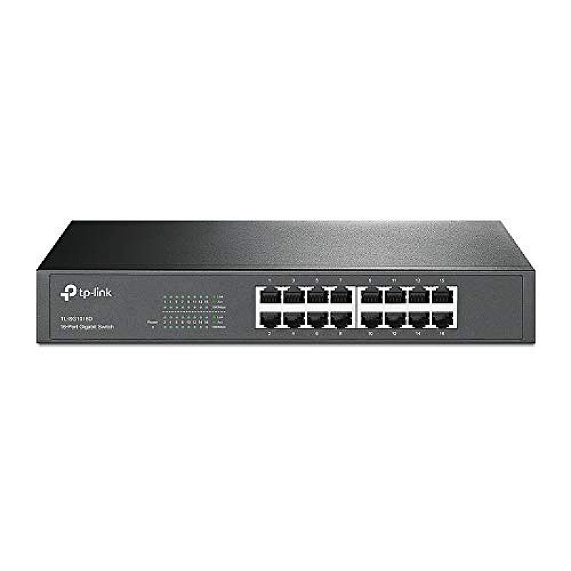 TP-Link TL-SG108S 8-Port Desktop Gigabit Ethernet Switch/Hub, Ethernet Splitter, Plug & Play, no Configuration Required, Steel Case Green Ethernet Technology