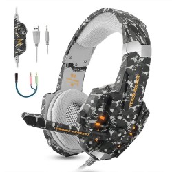 Kotion Each G9600 Gaming Headphones with Mic and LED Light (Camo Black)