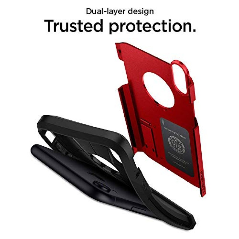 Spigen Tough Armor Back Cover Case for iPhone XR (TPU + Poly Carbonate | Red)