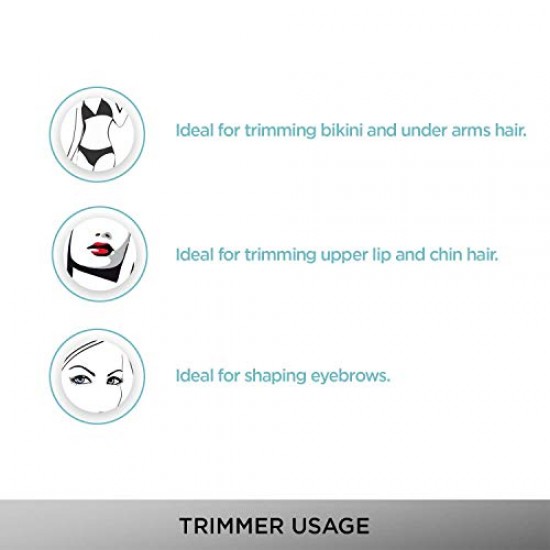 VEGA Silk Touch Eyebrow, Underarms And  Bikini Trimmer for Women, (VHBT-01)