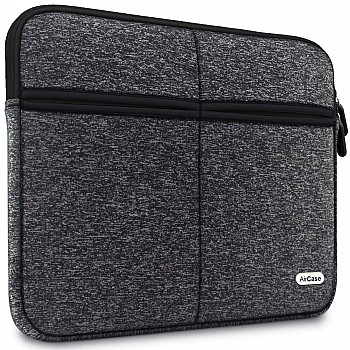 AirCase Premium Laptop Bag with 6 Pockets fits Upto 13.3 Laptop MacBook, Charcoal Black