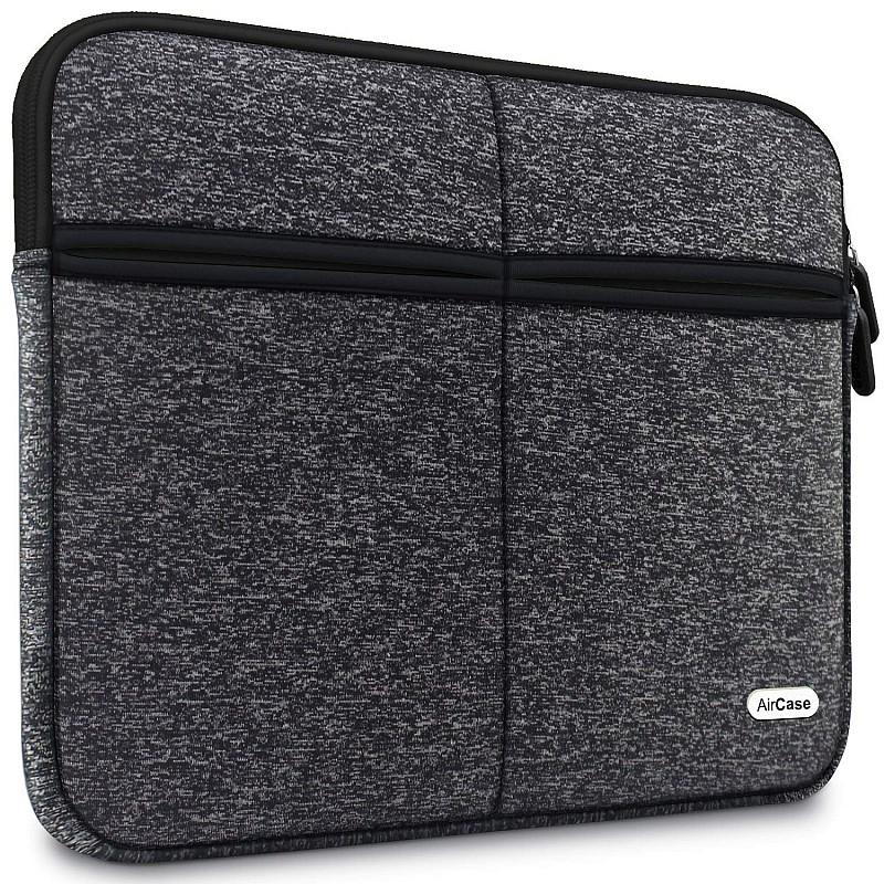 AirCase Premium Laptop Bag with 6 Pockets fits Upto 13.3 Laptop MacBook, Charcoal Black