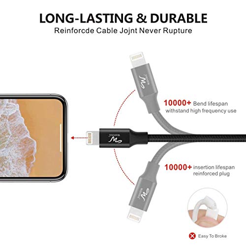 Wayona Nylon Braided (2 Pack) USB Syncing and Charging Cable sync and Charging Cable for Iphone, Ipad, (3 FT Pack of 2) Wayona Nylon Braided (2 Pack) USB Syncing and Charging Cable sync and Charging Cable for Iphone, Ipad, (3 FT Pack of 2)