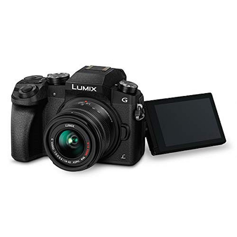 Panasonic LUMIX G7 16.00 MP 4K Mirrorless Interchangeable Lens Camera Kit with 14-42 mm Lens (Black)