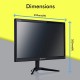 ZEBRONICS A19HD Monitor with Anti Glare, 46.9 CM, Plug and Play, HD, Slim Design Black