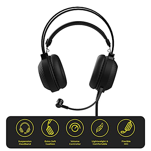 ZEBRONICS Zeb-8 BIT Premium Gaming Headphones with 50mm Drivers, Gaming Grade inbuilt mic ZEBRONICS Zeb-8 BIT Premium Gaming Headphones with 50mm Drivers, Gaming Grade inbuilt mic