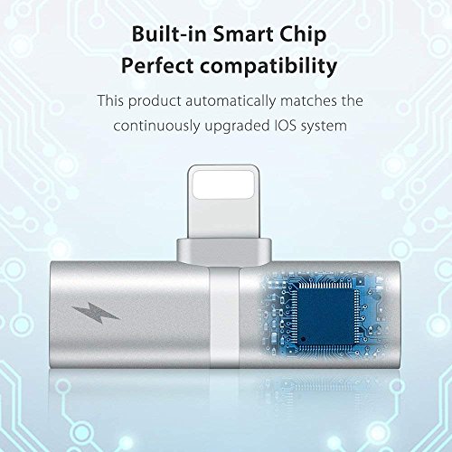 Wayona 2 in 1 Mini Portable Charging Metal Splitter for Audio and Charger Adapter Compatible with iPhones Wayona 2 in 1 Mini Portable Charging Metal Splitter for Audio and Charger Adapter Compatible with iPhones