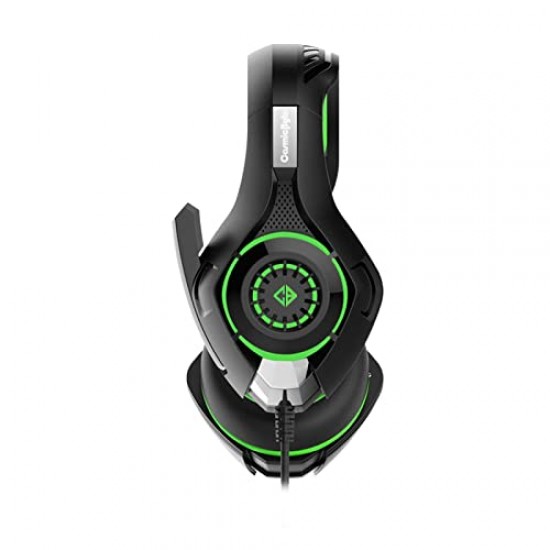 Cosmic Byte GS410 Wired Over-Ear Headphones with mic and for PS5, PS4, Xbox One, Laptop, PC (Black/Green)