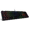 Redragon SU-RARA K582 RGB LED Backlit Mechanical Gaming Wired Keyboard with 104 Keys-Linear and Quiet-Red Switch Black