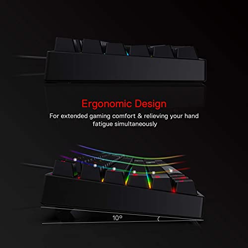 Redragon SU-RARA K582 RGB LED Backlit Mechanical Gaming Wired Keyboard with 104 Keys-Linear and Quiet-Red Switch Black Redragon SU-RARA K582 RGB LED Backlit Mechanical Gaming Wired Keyboard with 104 Keys-Linear and Quiet-Red Switch Black