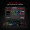 Redragon SU-RARA K582 RGB LED Backlit Mechanical Gaming Wired Keyboard with 104 Keys-Linear and Quiet-Red Switch Black