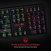 Redragon SU-RARA K582 RGB LED Backlit Mechanical Gaming Wired Keyboard with 104 Keys-Linear and Quiet-Red Switch Black