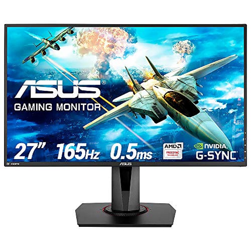 ASUS VG278QR 27 Inch Full HD 1920 x 1080 Pixels Nvidia G-Sync Compatible Esports Gaming LCD Monitor Black