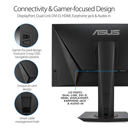 ASUS VG278QR 27 Inch Full HD 1920 x 1080 Pixels Nvidia G-Sync Compatible Esports Gaming LCD Monitor Black ASUS VG278QR 27 Inch Full HD 1920 x 1080 Pixels Nvidia G-Sync Compatible Esports Gaming LCD Monitor Black