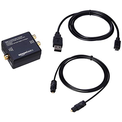 amazon basics Digital Optical Coax to Analog RCA Audio Converter Adapter with Fiber Cable amazon basics Digital Optical Coax to Analog RCA Audio Converter Adapter with Fiber Cable