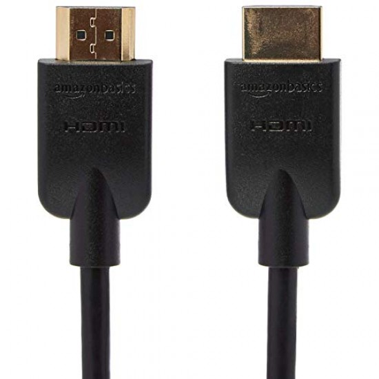 Amazon Basics Flexible Premium HDMI Cable (Black, 4K@60Hz, 18Gbps), 3-Foot