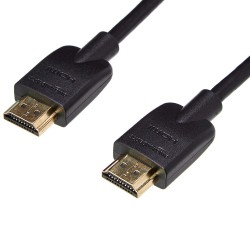 Amazon Basics Flexible Premium HDMI Cable (Black, 4K@60Hz, 18Gbps), 3-Foot
